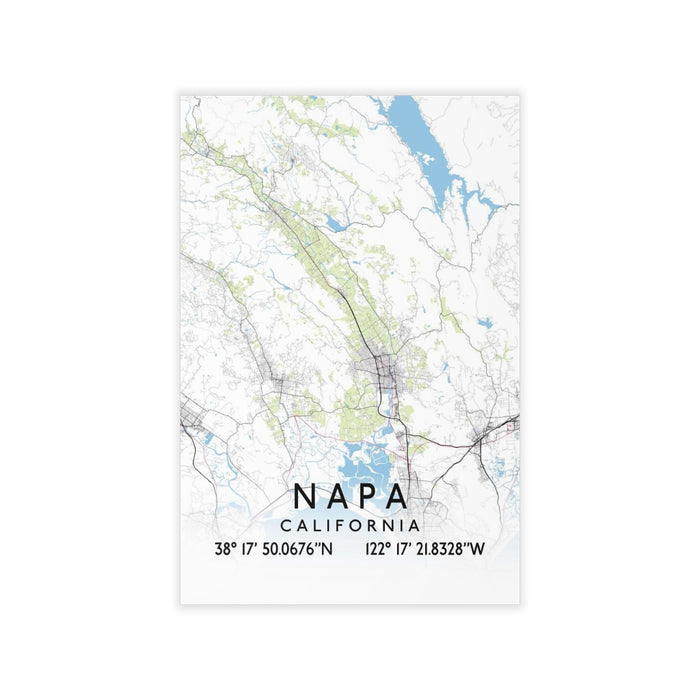 Napa Valley, California Wine Map - Wall Decor Decal