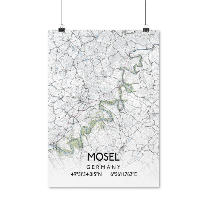 Mosel Region, Germany Map Posters