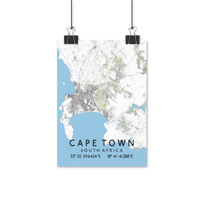 Cape Town, South Africa Map Posters