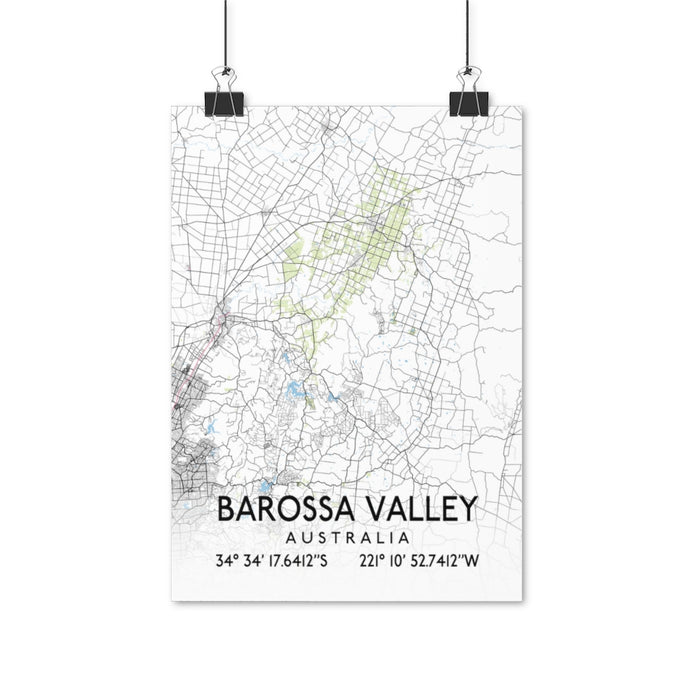 Barossa Valley, Australia Map Posters