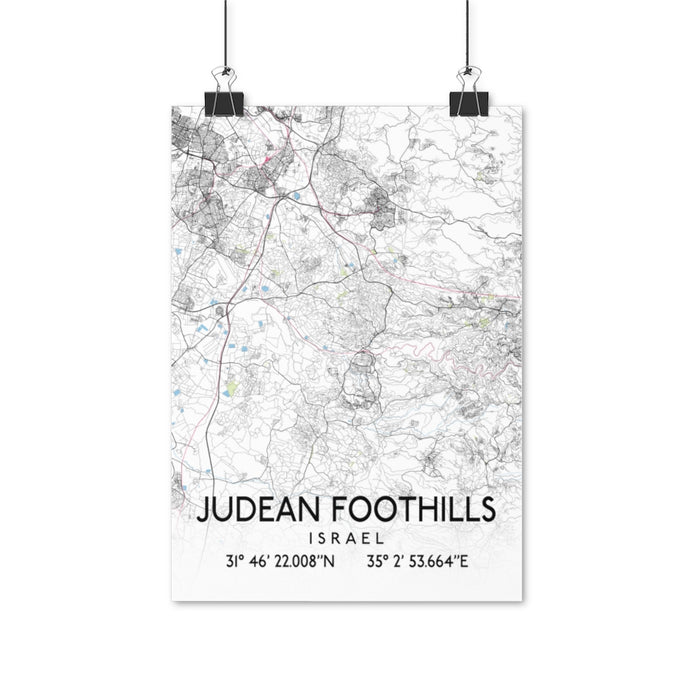 Judean Foothills, Israel Map Posters