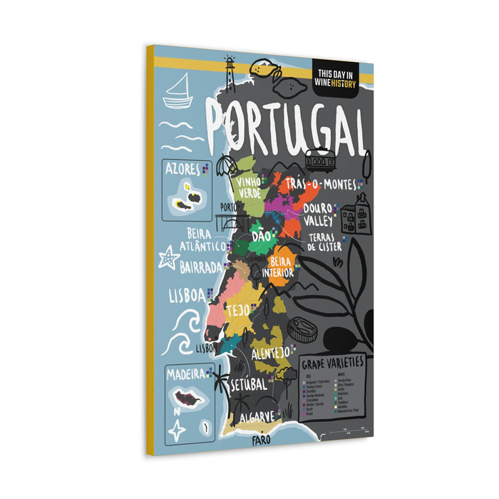 Portugal Canvas Gallery Wraps | Shop Maps and Posters | This Day in Wine History