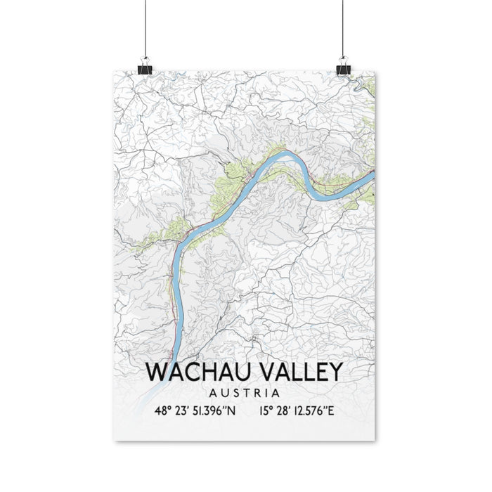 Wachau Valley, Austria Map Posters