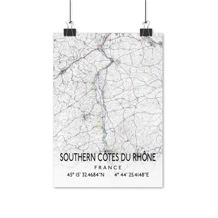 Southern Cote Du Rhone, France Map Posters
