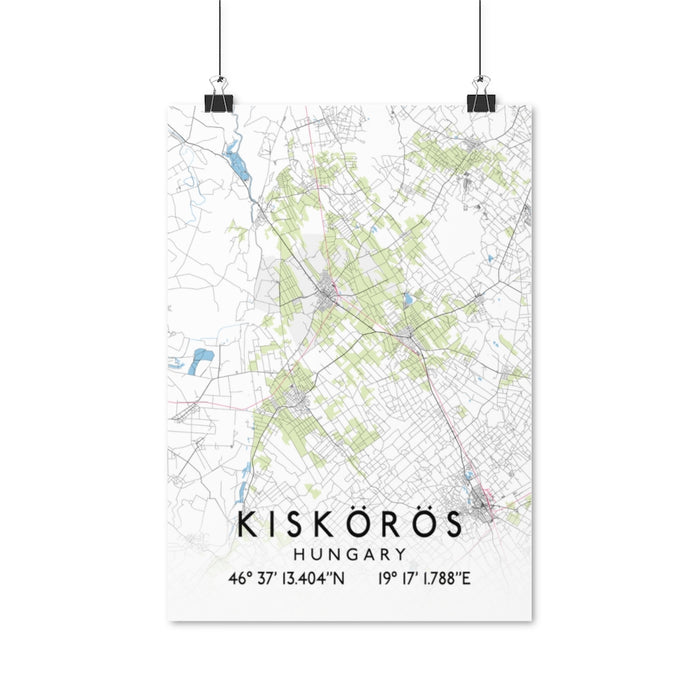 Kiskoros, Hungary Map Posters