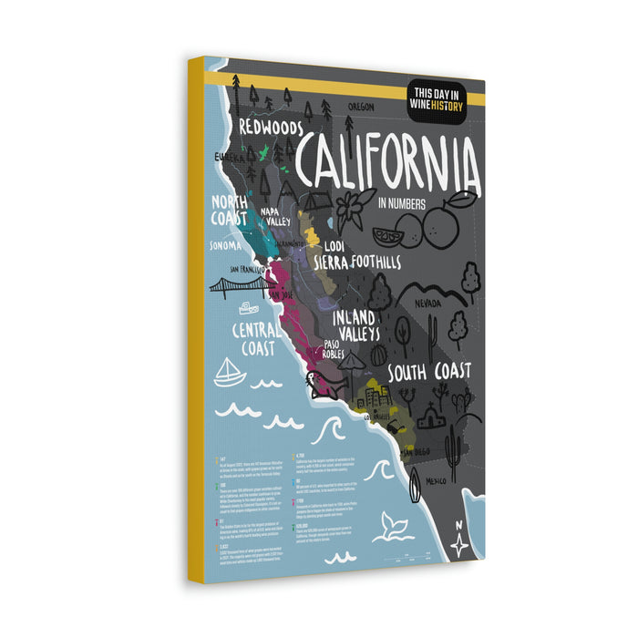California Canvas Gallery Wraps | Shop Maps and Posters | This Day in Wine History