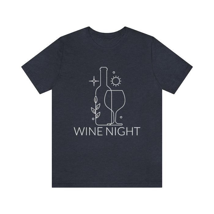 Wine Night Short Sleeve Unisex T-shirt