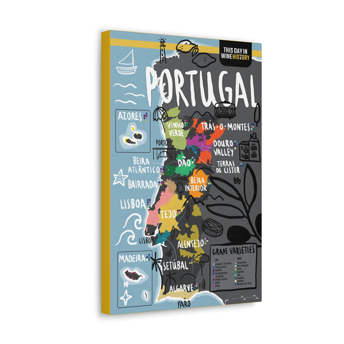 Portugal Canvas Gallery Wraps | Shop Maps and Posters | This Day in Wine History