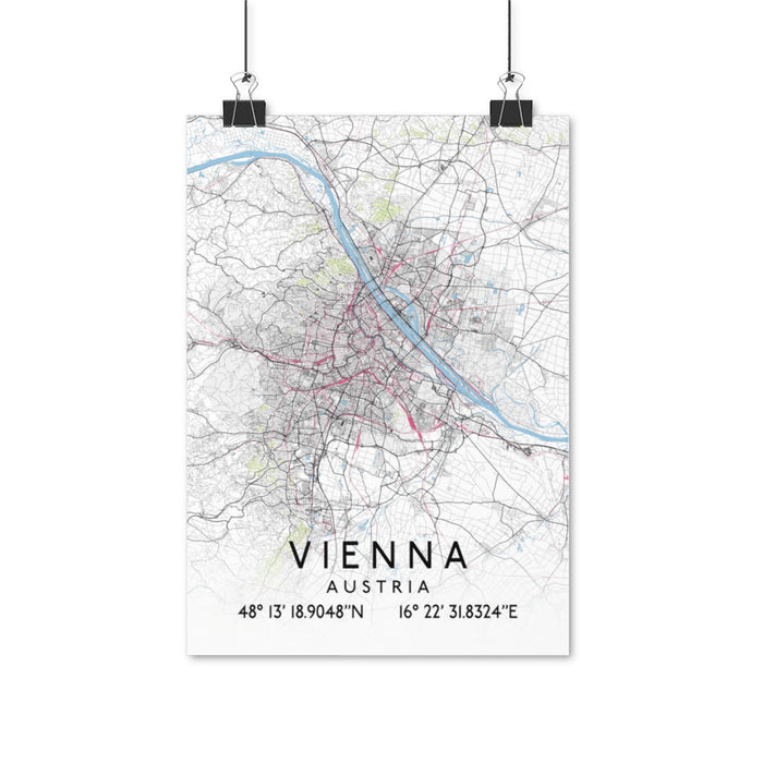 Vienna, Austria Map Posters