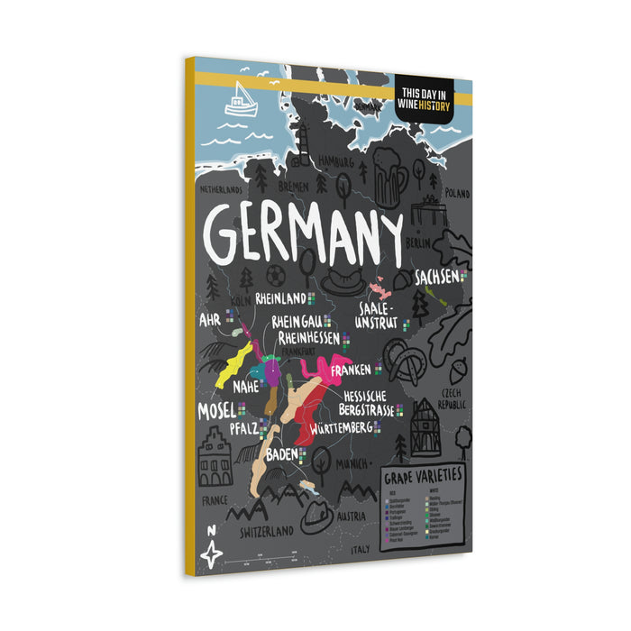 Germany Canvas Gallery Wraps | Shop Maps and Posters | This Day in Wine History