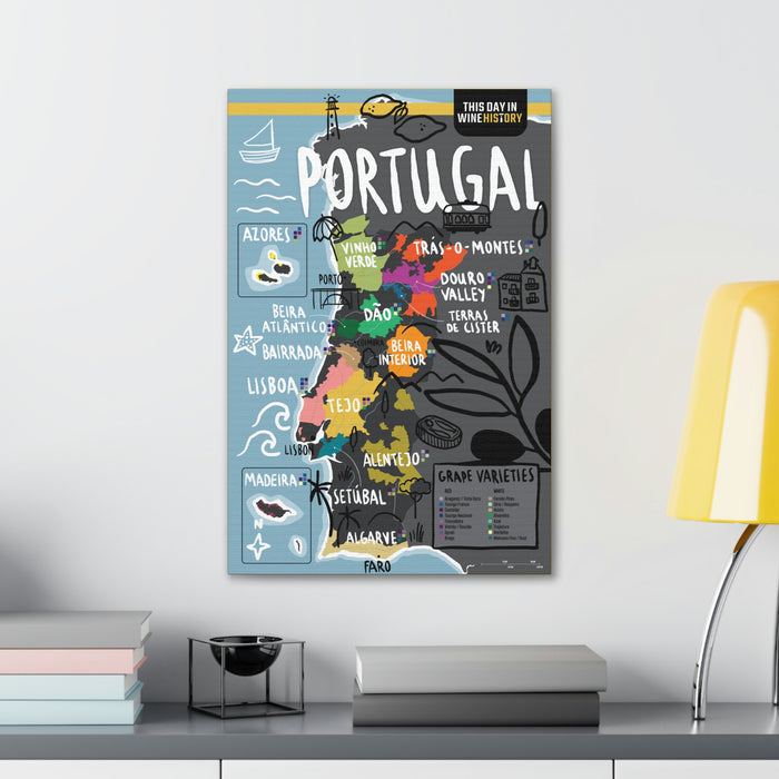 Portugal Canvas Gallery Wraps | Shop Maps and Posters | This Day in Wine History