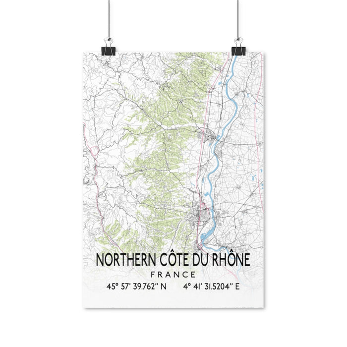 Northern Cote Du Rhone, France Map Posters