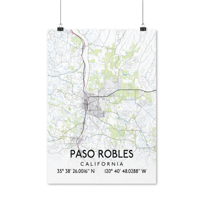 Paso Robles, California Map Posters