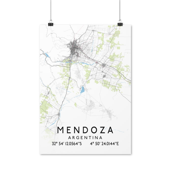 Mendoza, Argentina Map Posters