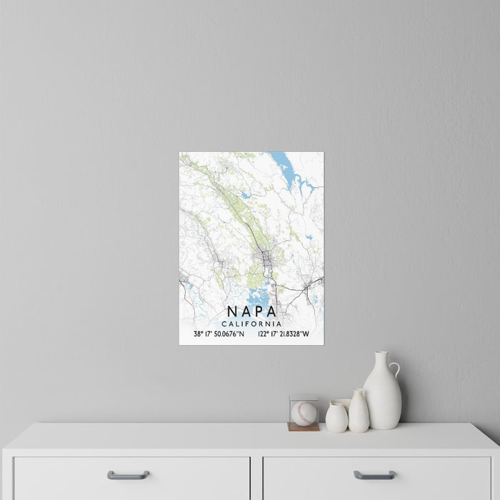 Napa Valley, California Wine Map - Wall Decor Decal