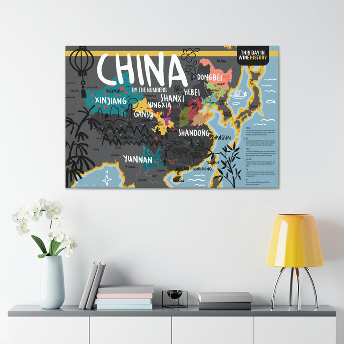 China Canvas Gallery Wraps | Shop Maps and Posters | This Day in Wine History