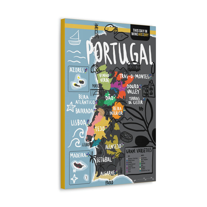 Portugal Canvas Gallery Wraps | Shop Maps and Posters | This Day in Wine History