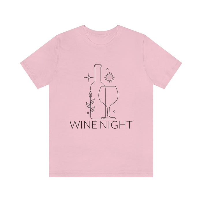 Wine Night Short Sleeve Unisex T-shirt