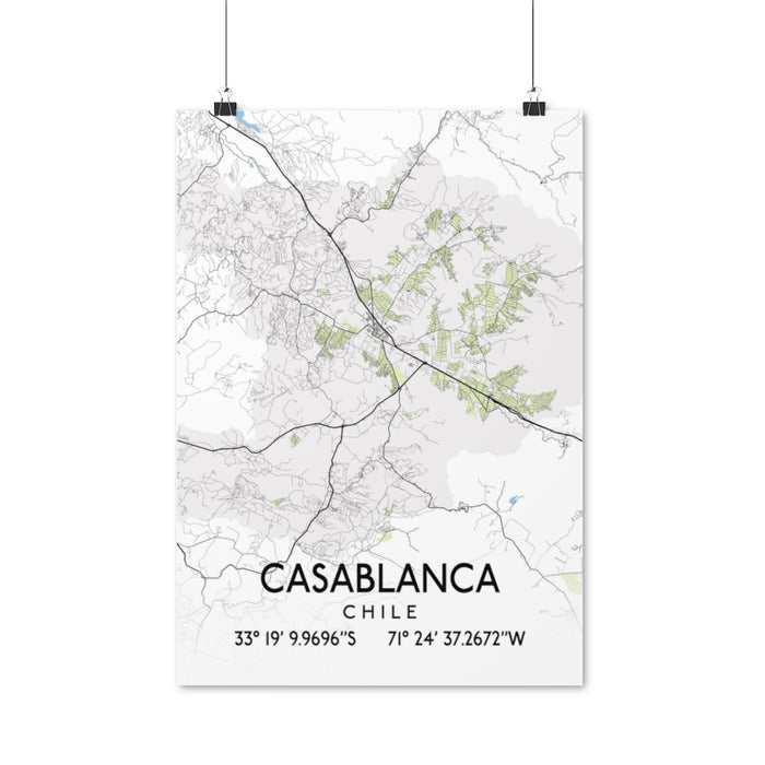 Casablanca, Chile Map Posters