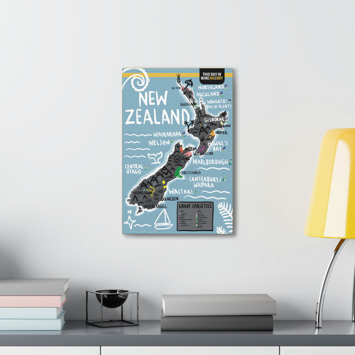 New Zealand Canvas Gallery Wraps | Shop Maps and Posters | This Day in Wine History