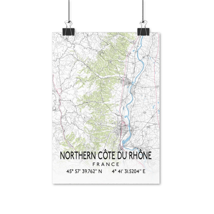 Northern Cote Du Rhone, France Map Posters