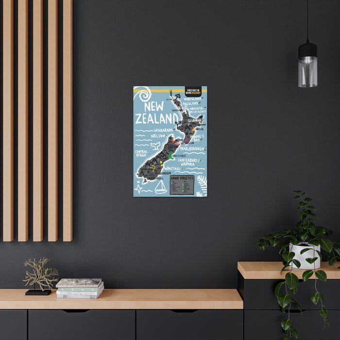 New Zealand Canvas Gallery Wraps | Shop Maps and Posters | This Day in Wine History