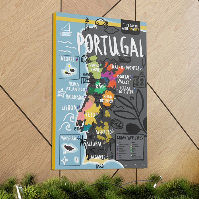 Portugal Canvas Gallery Wraps | Shop Maps and Posters | This Day in Wine History