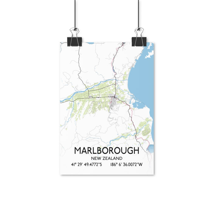 Marlborough, New Zealand Map Posters