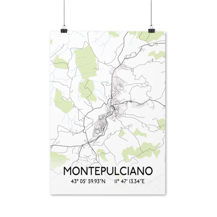 Montepulciano Map Posters