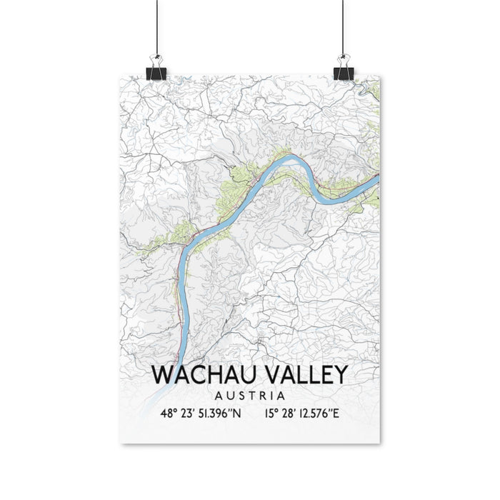 Wachau Valley, Austria Map Posters