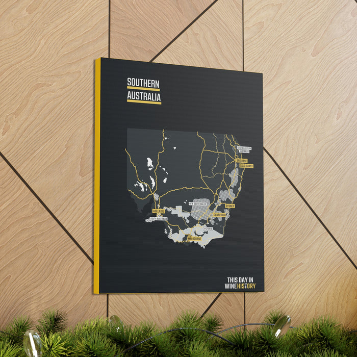 Southern Australia Canvas Gallery Wraps | Shop Maps and Posters | This Day in Wine History