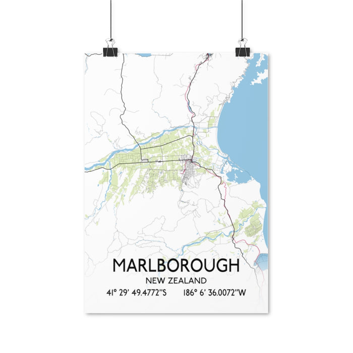 Marlborough, New Zealand Map Posters
