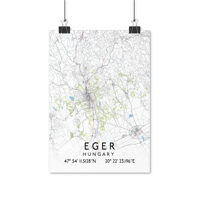 Eger, Hungary Map Posters
