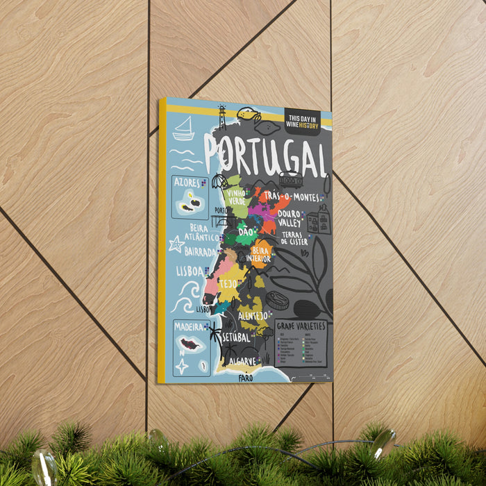 Portugal Canvas Gallery Wraps | Shop Maps and Posters | This Day in Wine History