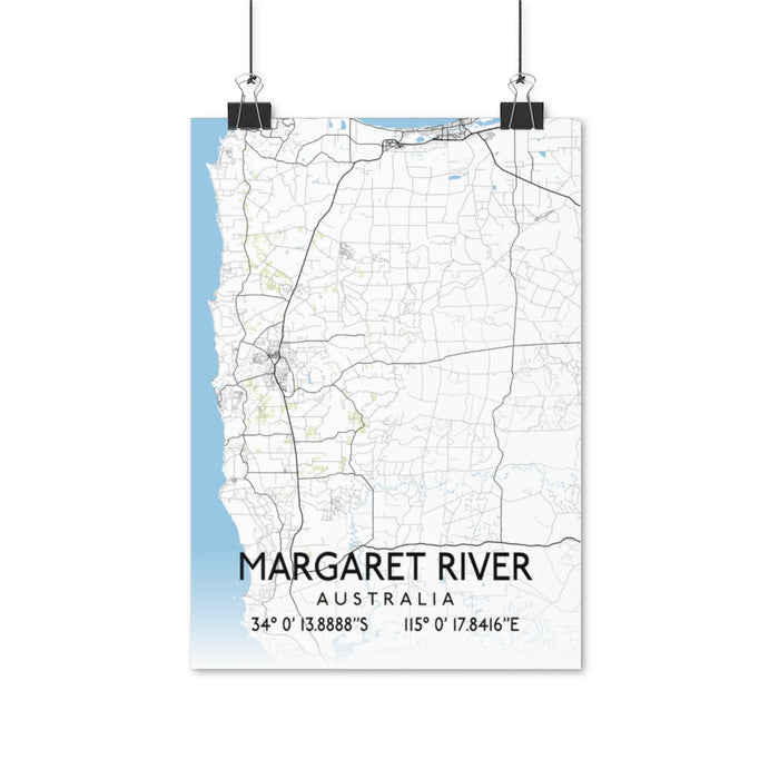 Margaret River, Australia Map Posters