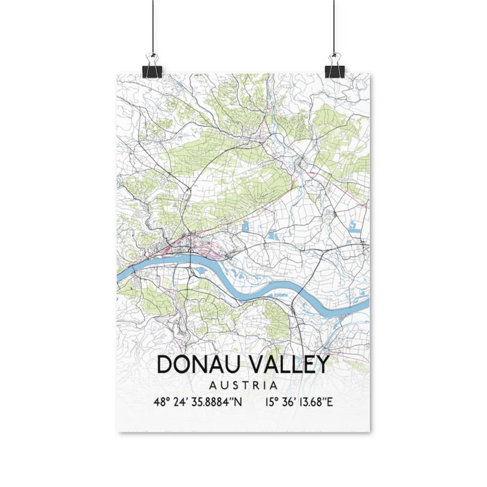 Donau Valley, Austria Map Posters