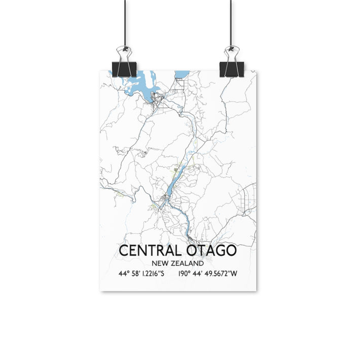 Central Otago, New Zealand Map Posters