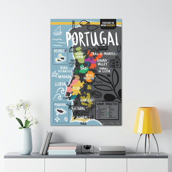 Portugal Canvas Gallery Wraps | Shop Maps and Posters | This Day in Wine History