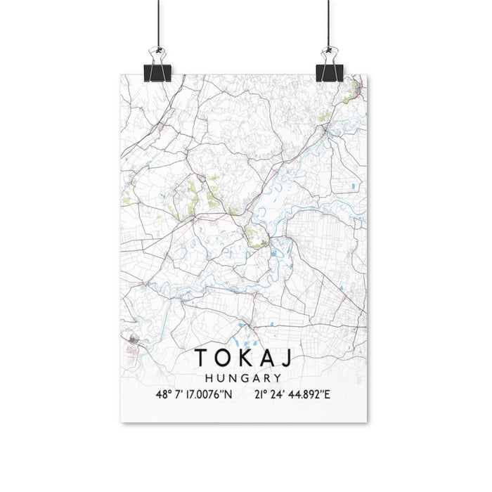 Tokaj, Hungary Map Posters